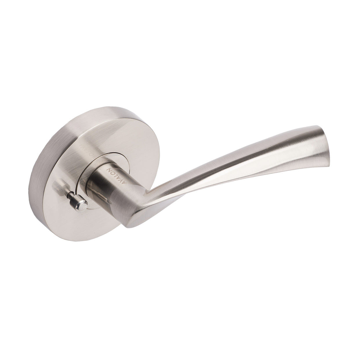 Satin chrome store door handles