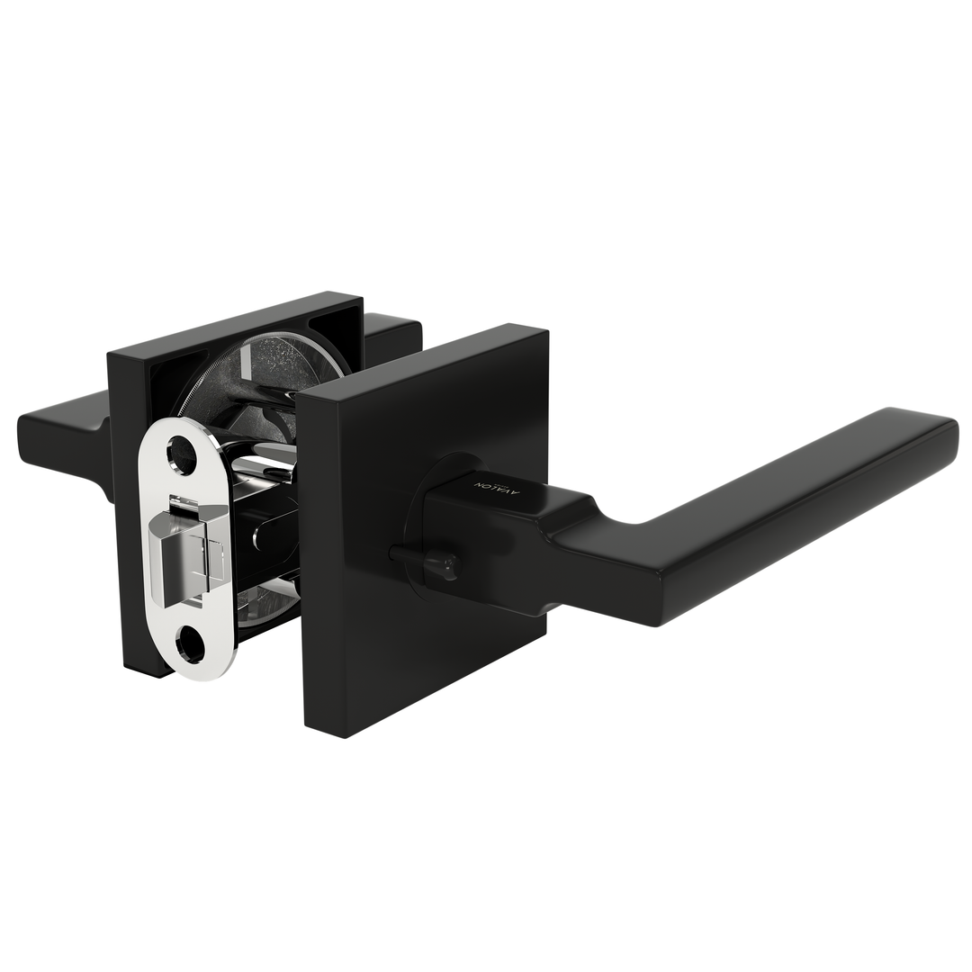 AVALON 0630 'CONCORD' - Modern Door Handle Set in Matte Black